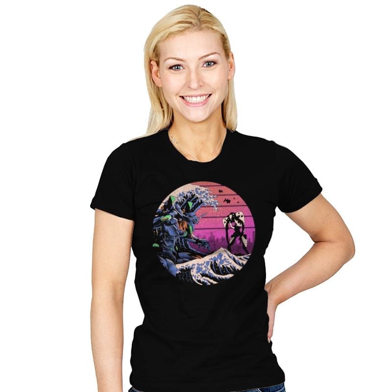 Retro Wave EVA - Womens T-Shirts RIPT Apparel
