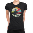 Retro Wave Kaiju - Womens Premium T-Shirts RIPT Apparel Small / Black