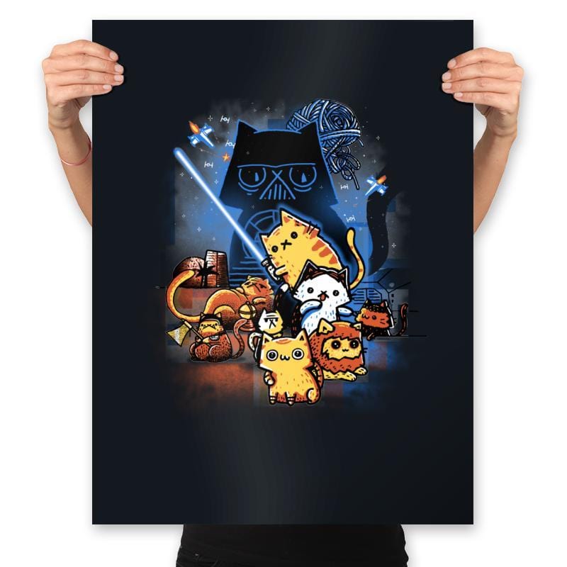 Return Of The Meow - Prints Posters RIPT Apparel 18x24 / Black