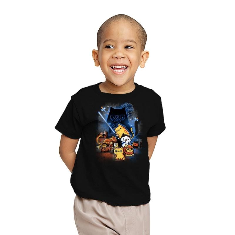 Return Of The Meow - Youth T-Shirts RIPT Apparel X-small / Black