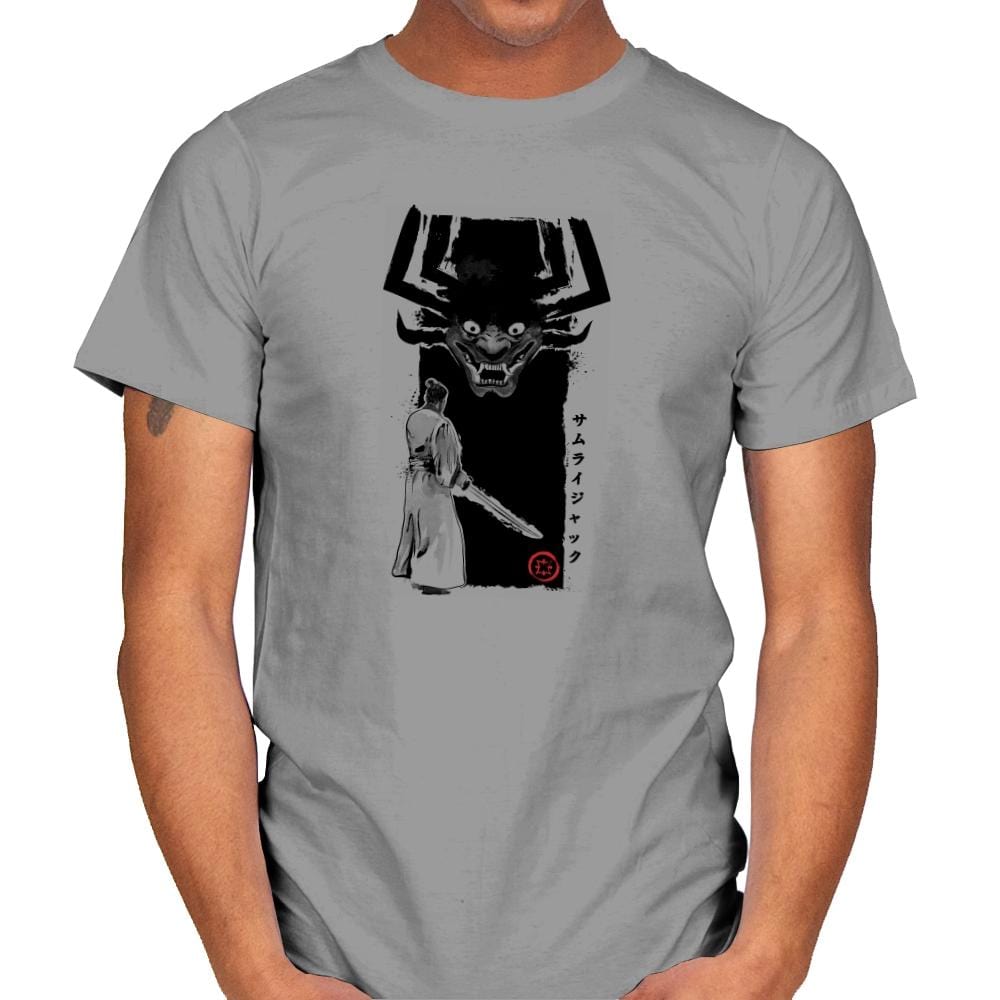 Return of the Samurai - Sumi Ink Wars - Mens T-Shirts RIPT Apparel Small / Sport Grey