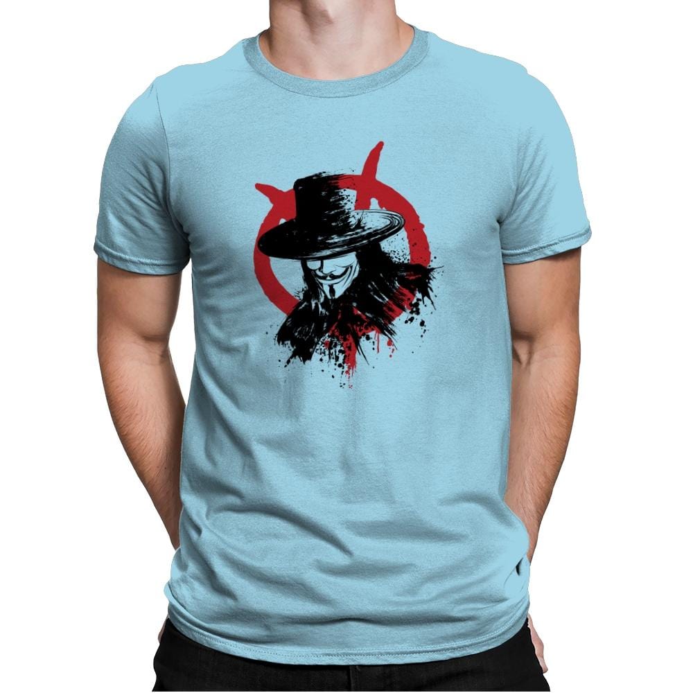 Revolution is Coming - Sumi Ink Wars - Mens Premium T-Shirts RIPT Apparel Small / Light Blue