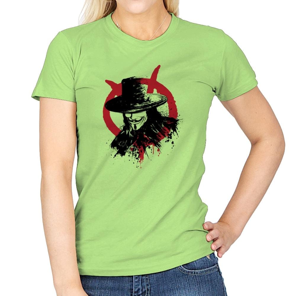 Revolution is Coming - Sumi Ink Wars - Womens T-Shirts RIPT Apparel Small / Mint Green