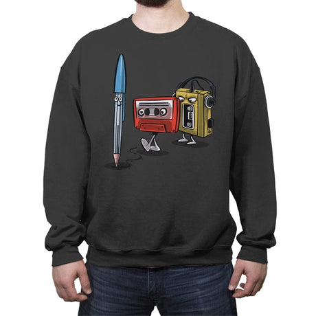 Rewind Attraction - Crew Neck Sweatshirt Crew Neck Sweatshirt RIPT Apparel Small / Charcoal