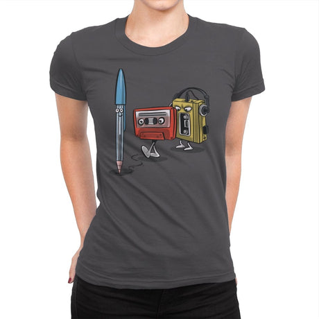 Rewind Attraction - Womens Premium T-Shirts RIPT Apparel Small / Heavy Metal