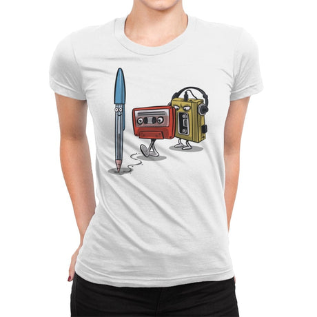 Rewind Attraction - Womens Premium T-Shirts RIPT Apparel Small / White