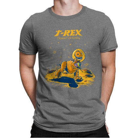 Rex Space Fantasy - Mens Premium T-Shirts RIPT Apparel Small / Heather Grey