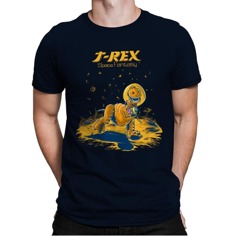 Rex Space Fantasy - Mens Premium T-Shirts RIPT Apparel Small / Midnight Navy