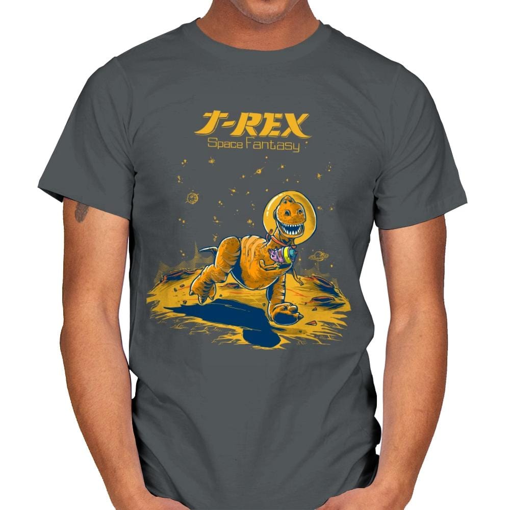 Rex Space Fantasy - Mens T-Shirts RIPT Apparel Small / Charcoal