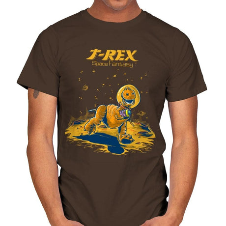Rex Space Fantasy - Mens T-Shirts RIPT Apparel Small / Dark Chocolate