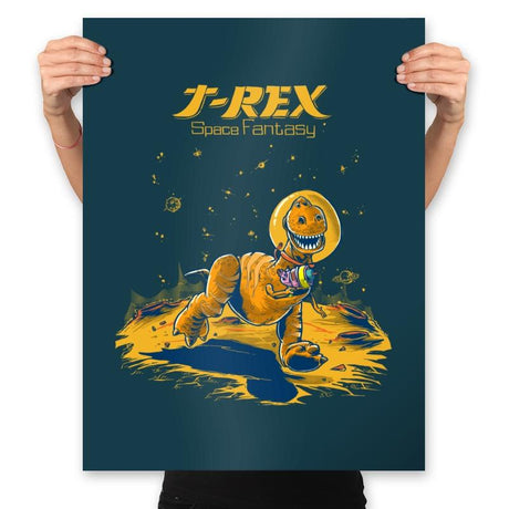 Rex Space Fantasy - Prints Posters RIPT Apparel 18x24 / Indigo