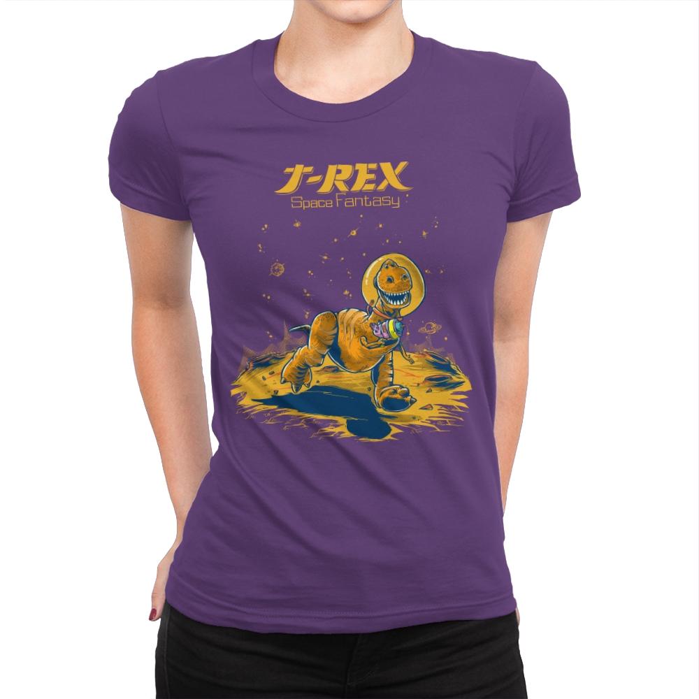 Rex Space Fantasy - Womens Premium T-Shirts RIPT Apparel Small / Purple Rush