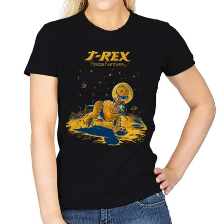 Rex Space Fantasy - Womens T-Shirts RIPT Apparel Small / Black