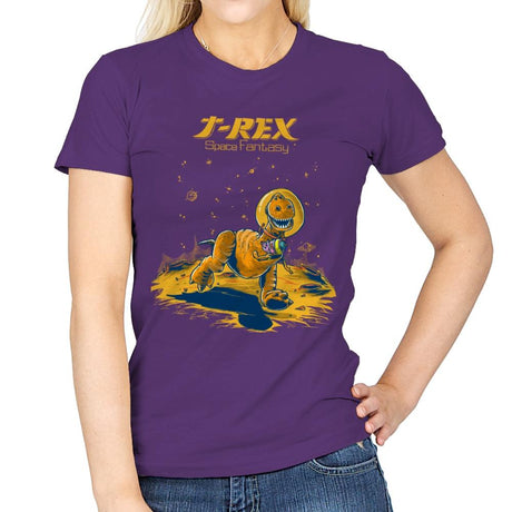 Rex Space Fantasy - Womens T-Shirts RIPT Apparel Small / Purple