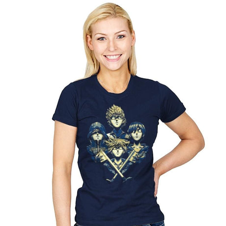 Rhapsody Hearts - Womens T-Shirts RIPT Apparel Small / Navy