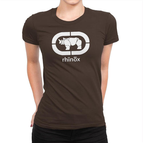 Rhino Unlimited Exclusive - Shirtformers - Womens Premium T-Shirts RIPT Apparel Small / Dark Chocolate