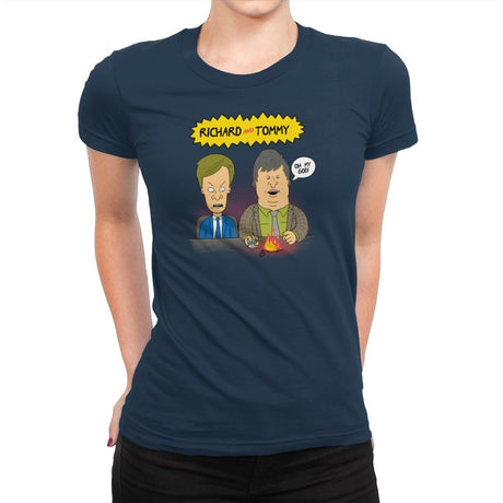 Richard And Tommy Exclusive - Womens Premium T-Shirts RIPT Apparel Small / Midnight Navy