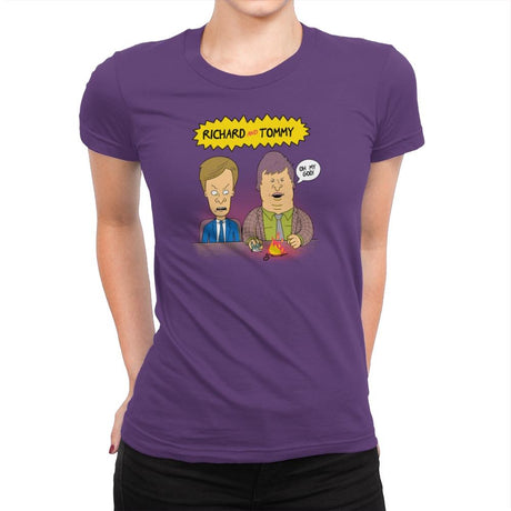 Richard And Tommy Exclusive - Womens Premium T-Shirts RIPT Apparel Small / Purple Rush