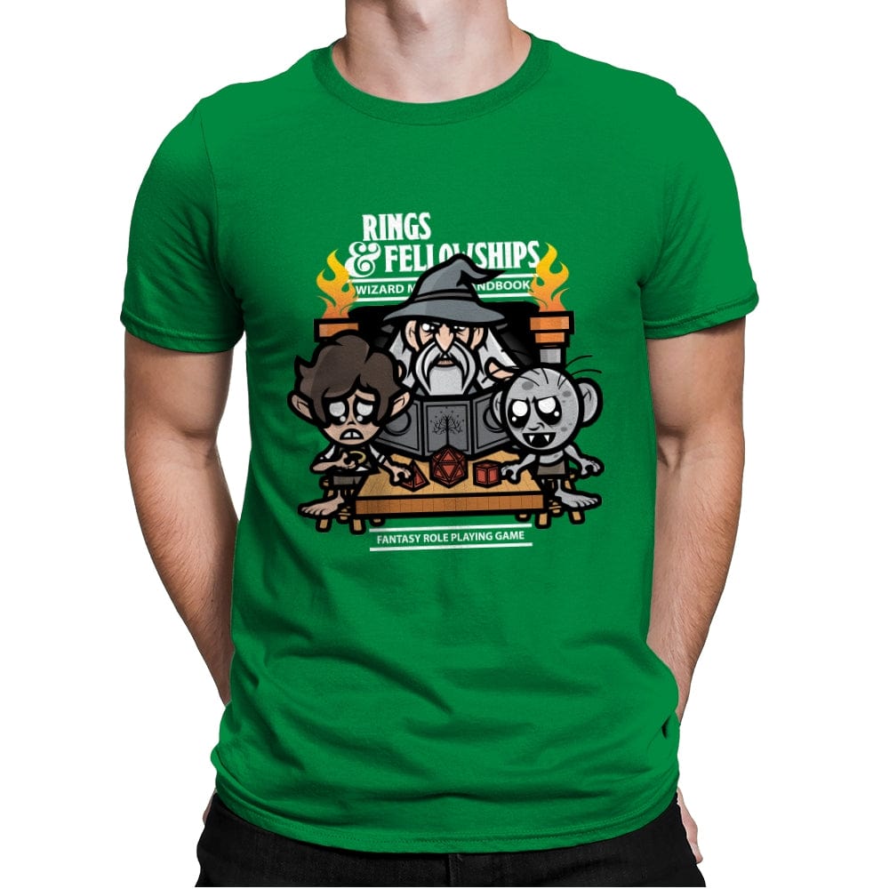 Rings and Fellowships - Mens Premium T-Shirts RIPT Apparel Small / Kelly
