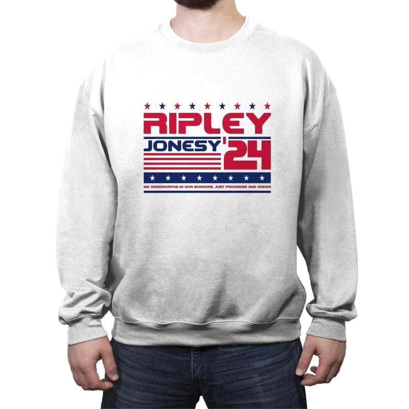 Ripley Jonesy 2024 Presidential Election - Crew Neck Sweatshirt Crew Neck Sweatshirt RIPT Apparel Small / White