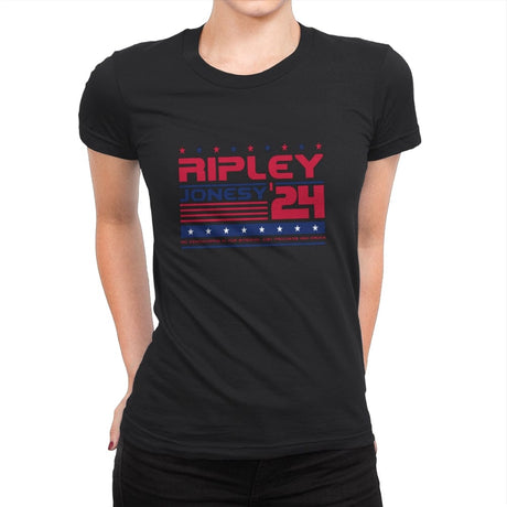 Ripley Jonesy 2024 Presidential Election - Womens Premium T-Shirts RIPT Apparel Small / Black