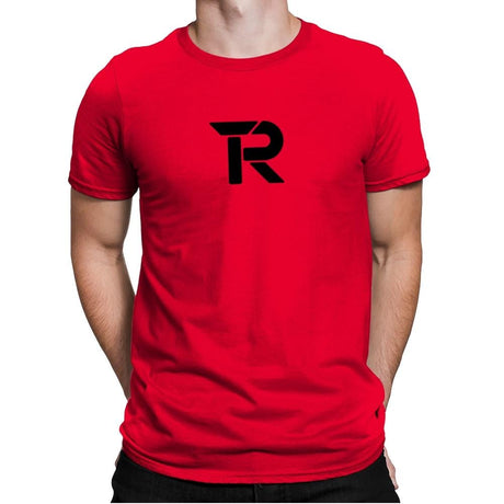 RIPT Black R Logo - Mens Premium T-Shirts RIPT Apparel Small / Red