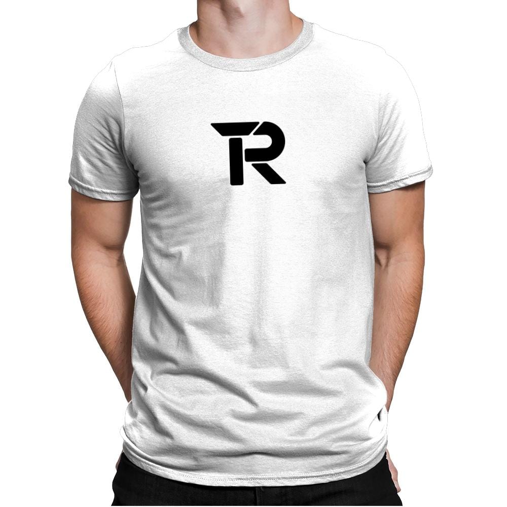 RIPT Black R Logo - Mens Premium T-Shirts RIPT Apparel Small / White
