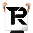 RIPT Black R Logo - Prints Posters RIPT Apparel 18x24 / White