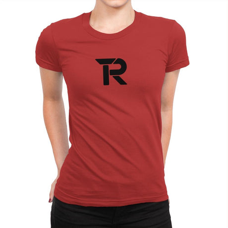 RIPT Black R Logo - Womens Premium T-Shirts RIPT Apparel Small / Red