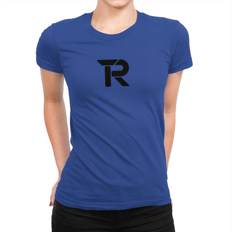 RIPT Black R Logo - Womens Premium T-Shirts RIPT Apparel Small / Royal