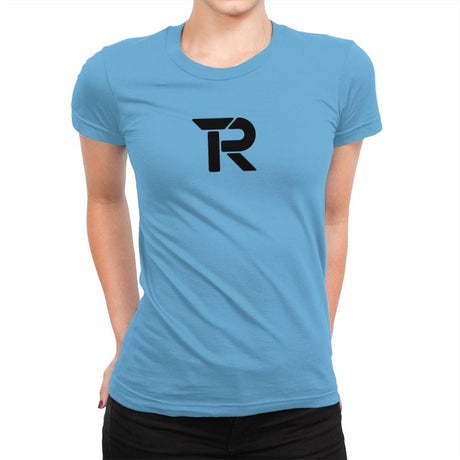 RIPT Black R Logo - Womens Premium T-Shirts RIPT Apparel Small / Turquoise