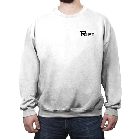 RIPT R Chest Logo - Crew Neck Sweatshirt Crew Neck Sweatshirt RIPT Apparel Small / White