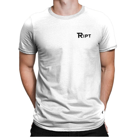 RIPT R Chest Logo - Mens Premium T-Shirts RIPT Apparel Small / White