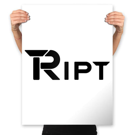 RIPT R Chest Logo - Prints Posters RIPT Apparel 18x24 / White