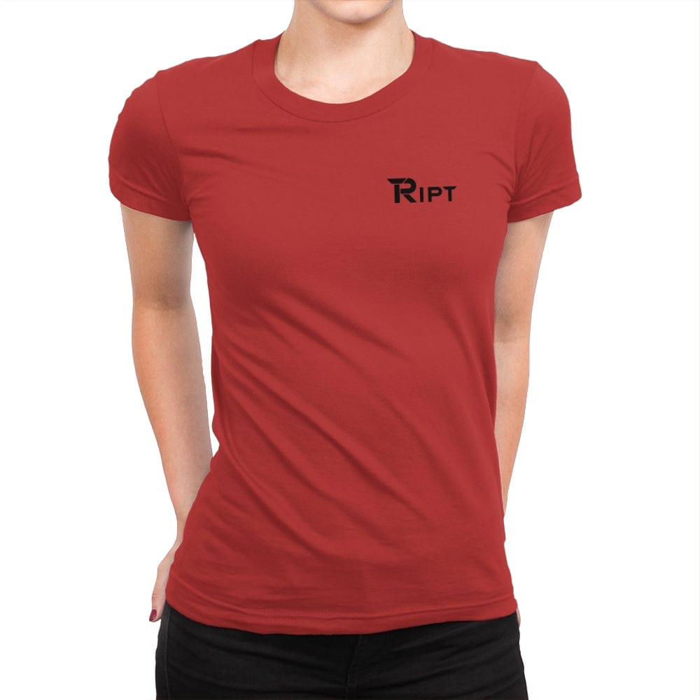 RIPT R Chest Logo - Womens Premium T-Shirts RIPT Apparel Small / Red