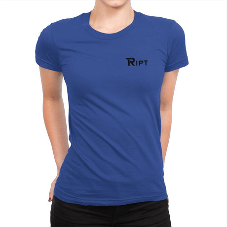 RIPT R Chest Logo - Womens Premium T-Shirts RIPT Apparel Small / Royal