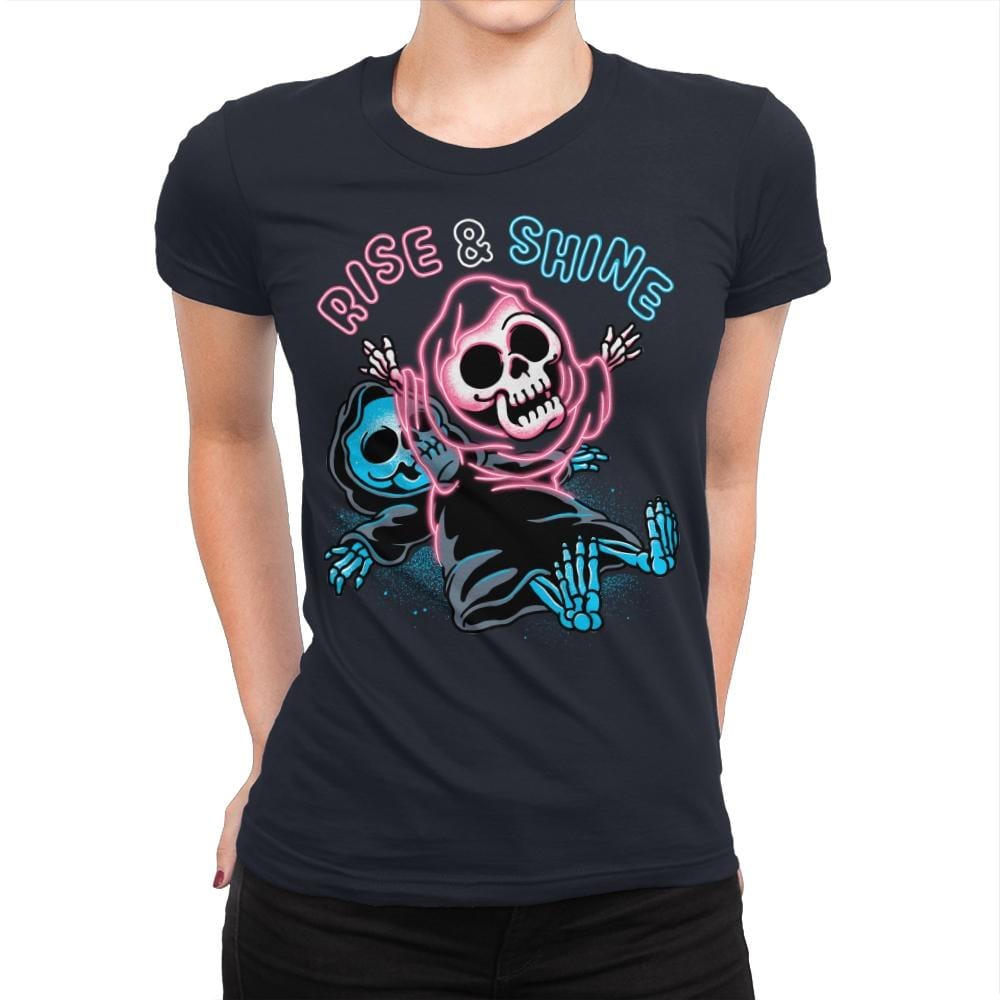 Rise And Shine - Womens Premium T-Shirts RIPT Apparel Small / Midnight Navy