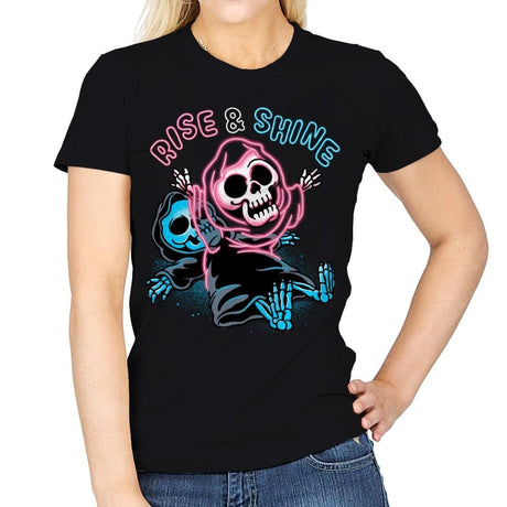 Rise And Shine - Womens T-Shirts RIPT Apparel Small / Black
