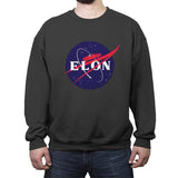 Roadsters in Space! - Crew Neck Sweatshirt Crew Neck Sweatshirt RIPT Apparel Small / Charcoal