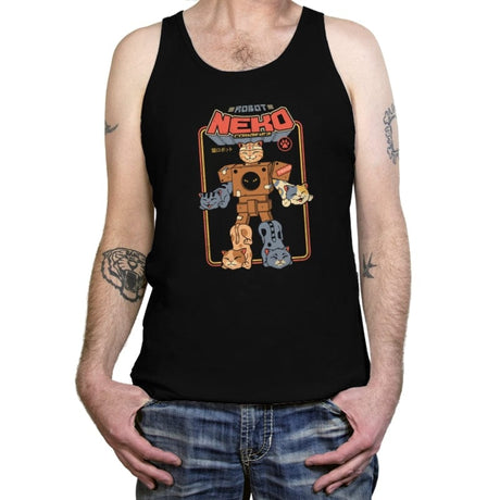 Robo Cat Combiner - Tanktop Tanktop RIPT Apparel X-Small / Black