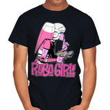 Robo Girl - Mens T-Shirts RIPT Apparel Small / Black