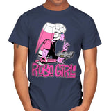 Robo Girl - Mens T-Shirts RIPT Apparel Small / Navy
