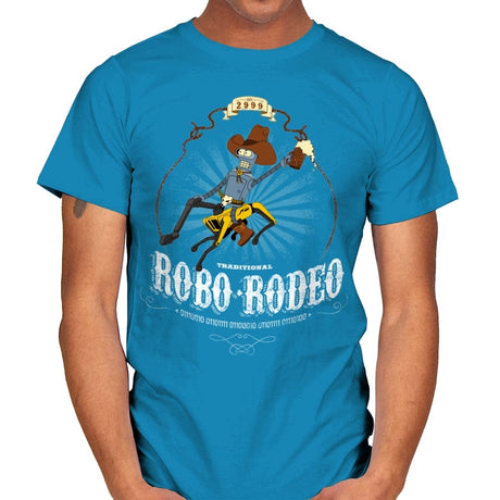 Robo-Rodeo - Mens T-Shirts RIPT Apparel Small / Sapphire
