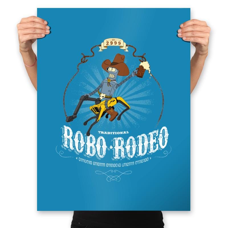 Robo-Rodeo - Prints Posters RIPT Apparel 18x24 / Sapphire