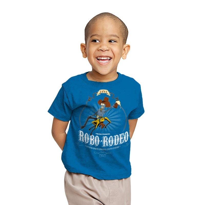 Robo-Rodeo - Youth T-Shirts RIPT Apparel X-small / Sapphire