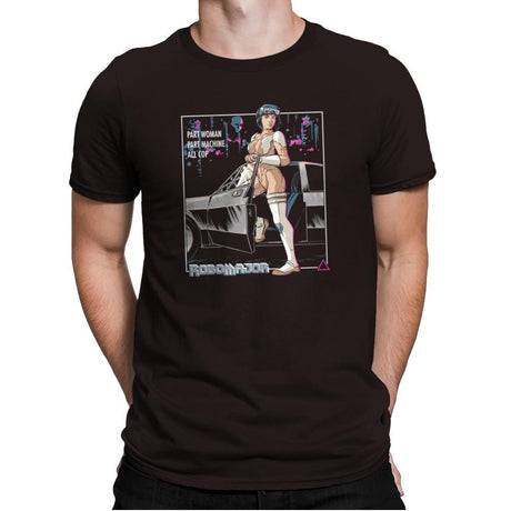 RoboMajor Exclusive - Mens Premium T-Shirts RIPT Apparel Small / Dark Chocolate