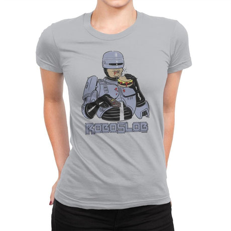 RoboSlob - Womens Premium T-Shirts RIPT Apparel Small / Silver