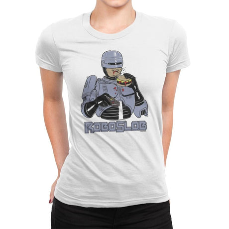 RoboSlob - Womens Premium T-Shirts RIPT Apparel Small / White