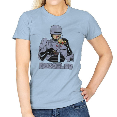 RoboSlob - Womens T-Shirts RIPT Apparel Small / Light Blue