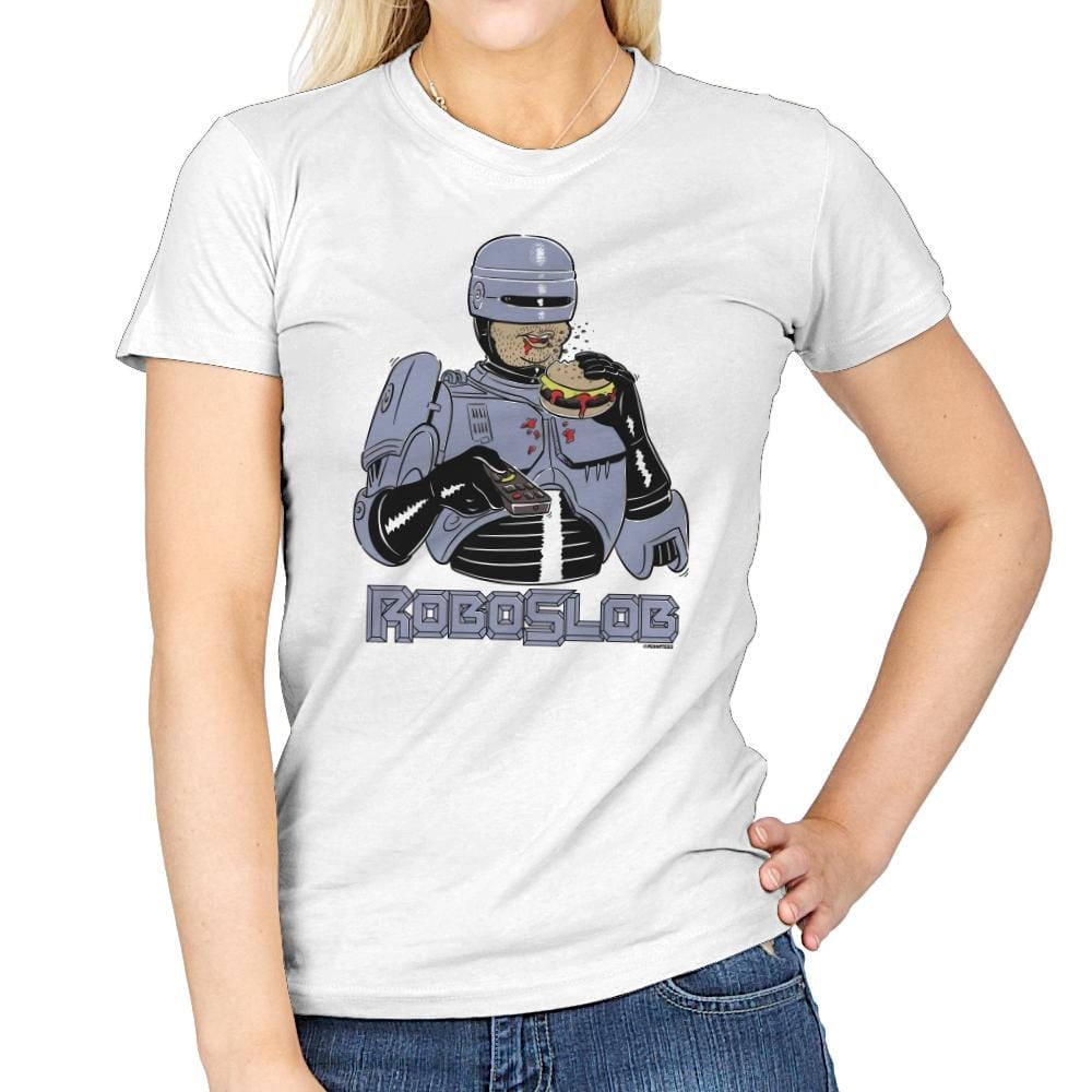 RoboSlob - Womens T-Shirts RIPT Apparel Small / White